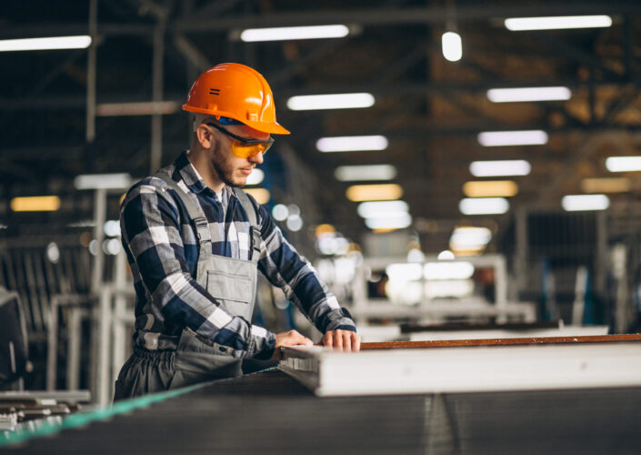 Male worker at a factory